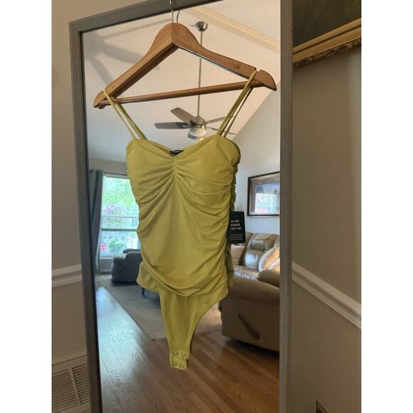 Express Body Contour Ruched Bodysuit XS - Picture 3 of 6